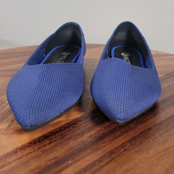 Rothys The Point Ballet Flats Blue Red & White Stripe Accent Women's Size 5.5 - Picture 7 of 16